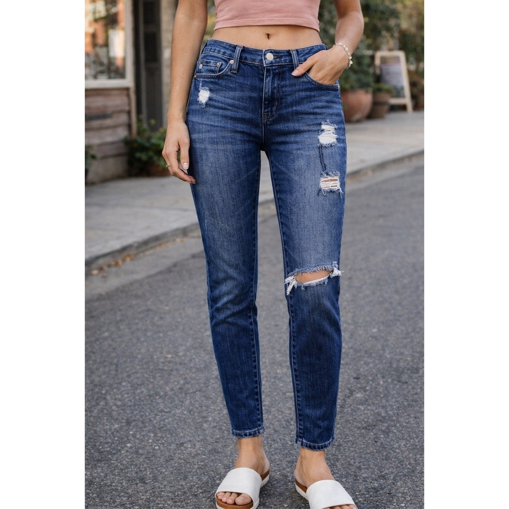 Q2 AG Adriano Goldschmied Jeans 27 women's denim distressed ripped stilt